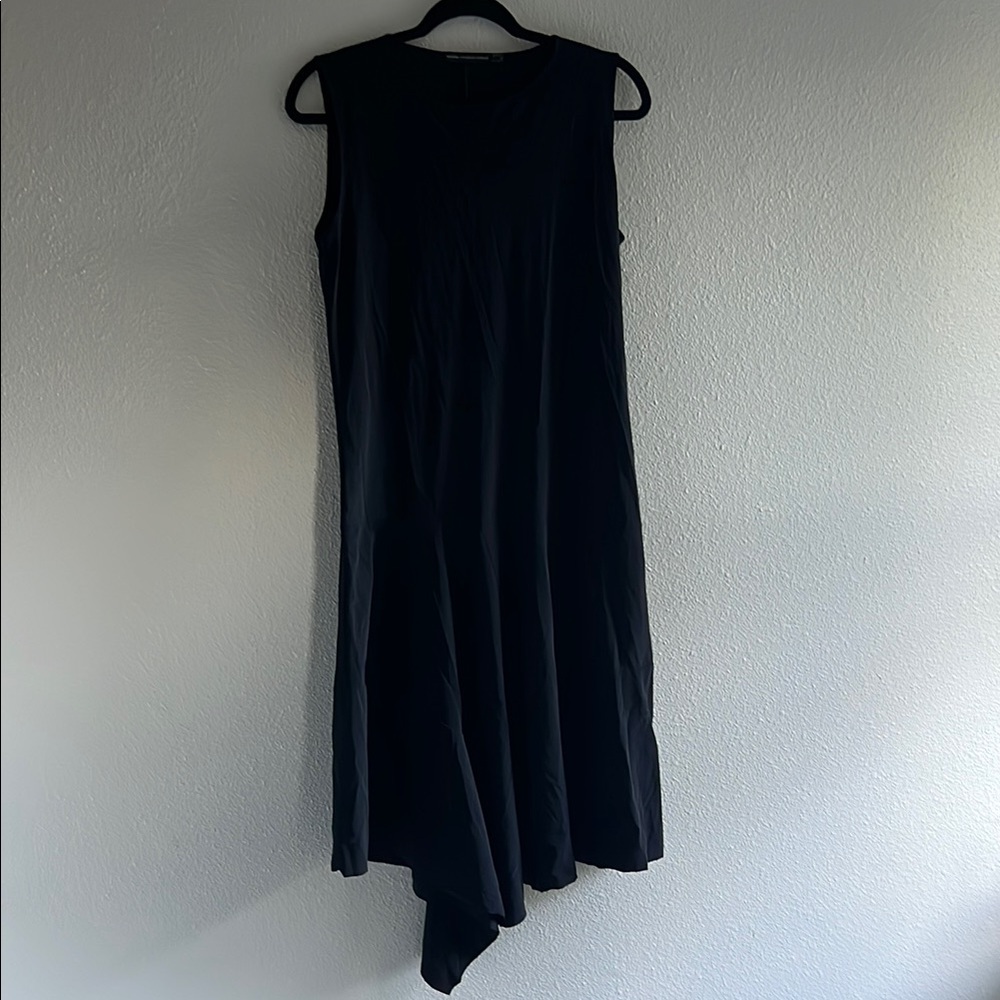 Marithe’ + Francois Girbaud Black Sleeveless tunic Dress made in France US 8
